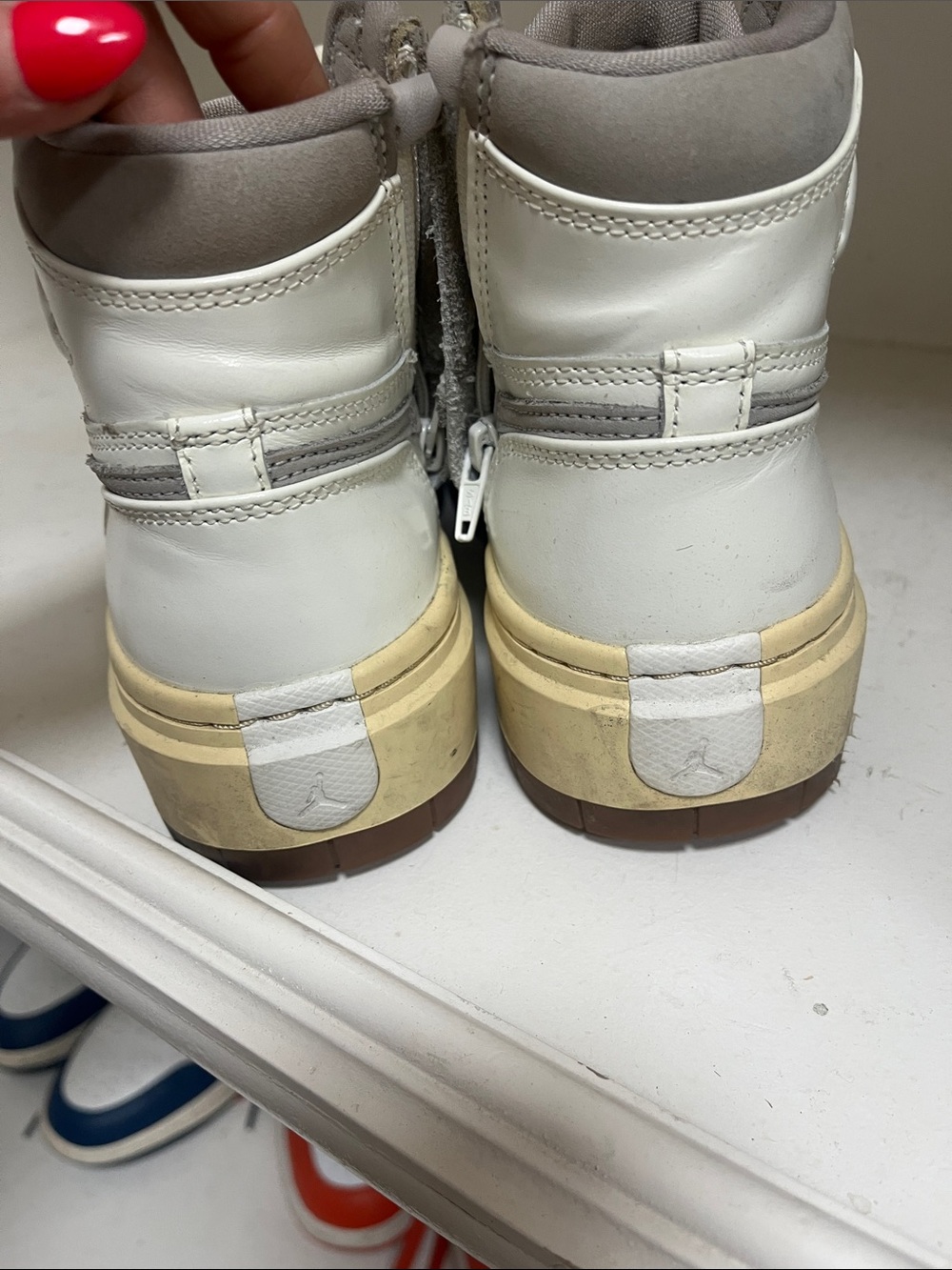 Jordan Women's High-Top Sneaker in Sail/Pale Vanilla/Medium Brown - Picture 3 of 5